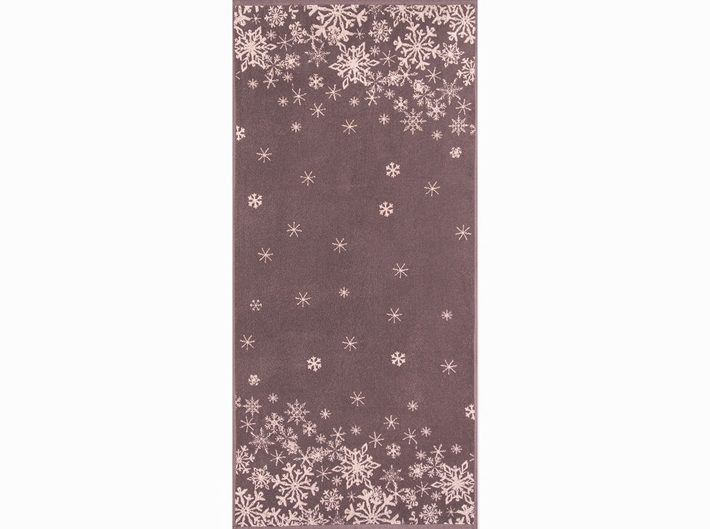 Полотенце махровое 6с102.411ж1 Снежинки-арт(т.с.мальв1) 67х150см