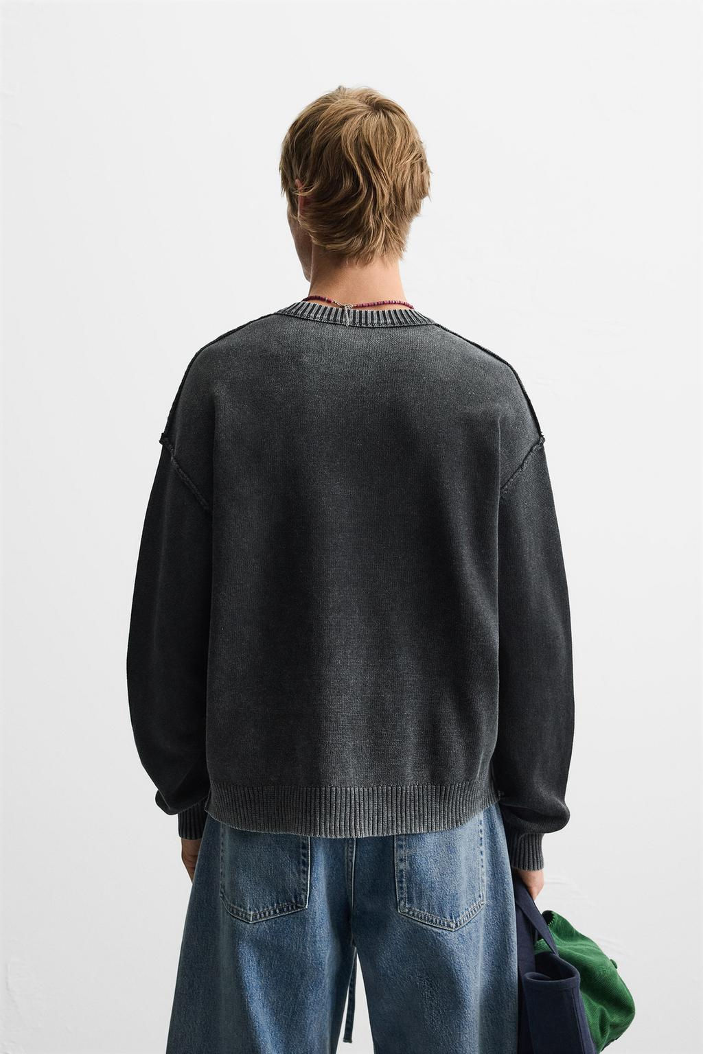 WASHED REVERSE EFFECT SWEATER - Zara фото 9