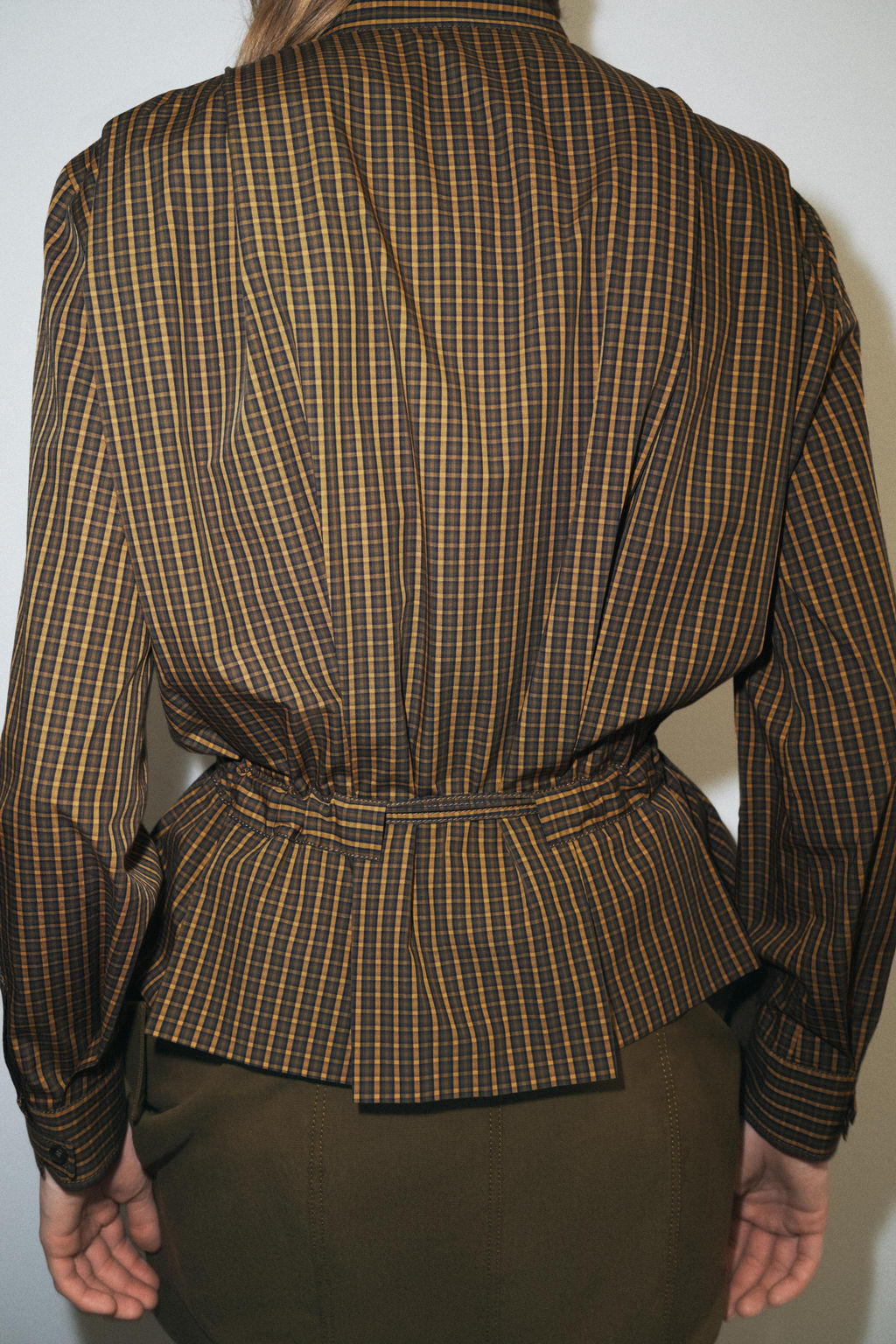 CHECK COTTON SHIRT WITH BOW ZW COLLECTION - Zara фото 13