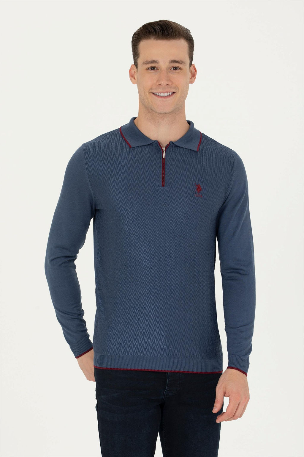 U. S. Polo Assn / Мужской свитер цвета индиго - U.s. polo assn фото 3