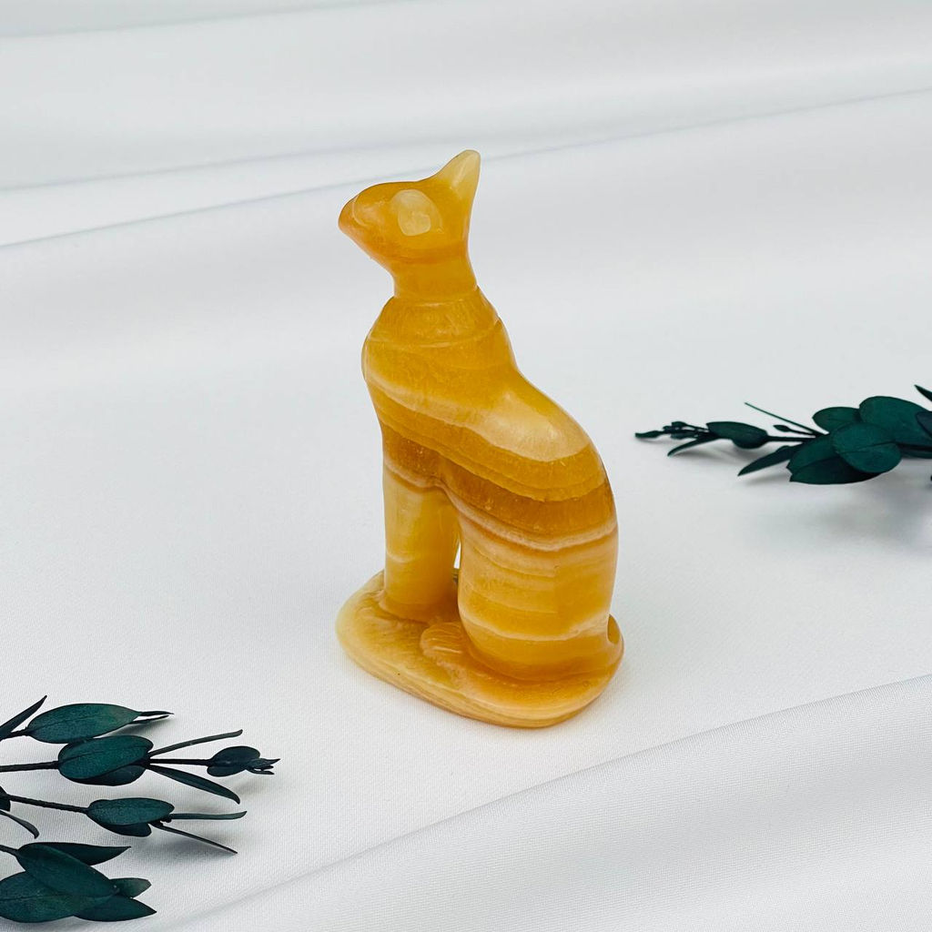 Статуэтка Кошка из Кальцита - Радуга самоцветов фото 5