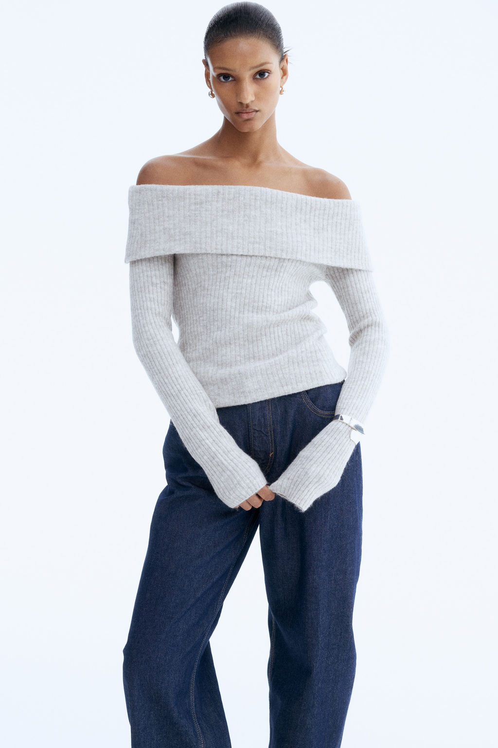 Top off-the-shoulder en punto de canal? - H&m фото 7