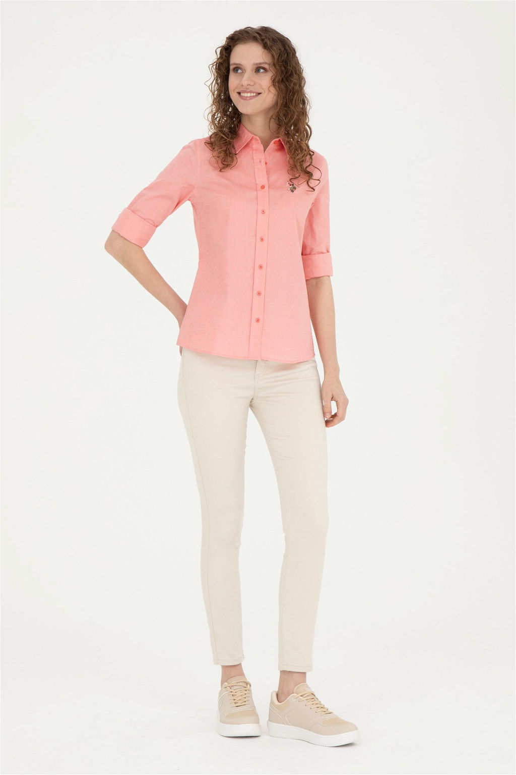 Женская базовая рубашка RED с длинным рукавом - U.s. polo assn фото 4