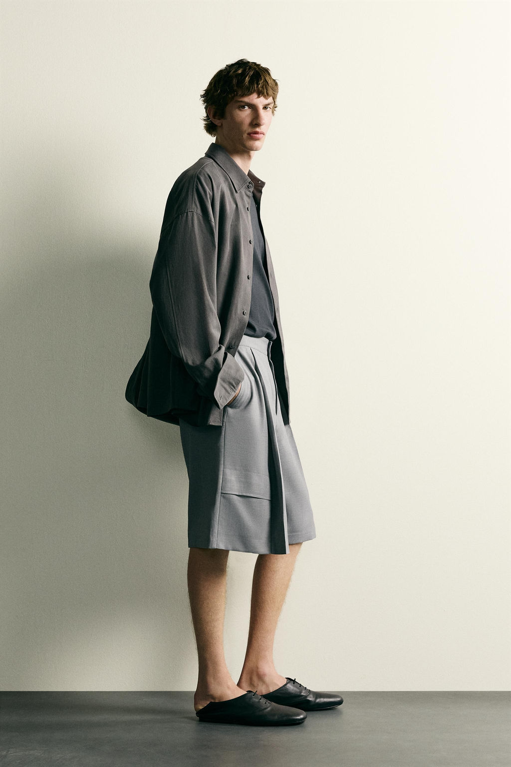 BERMUDA CARGO RELAXED FIT / Gris medio - Zara фото 4