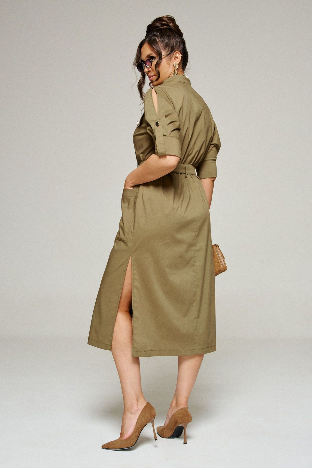 Платье 6339 оливка, Платье, Пояс - Beautiful and free фото 9