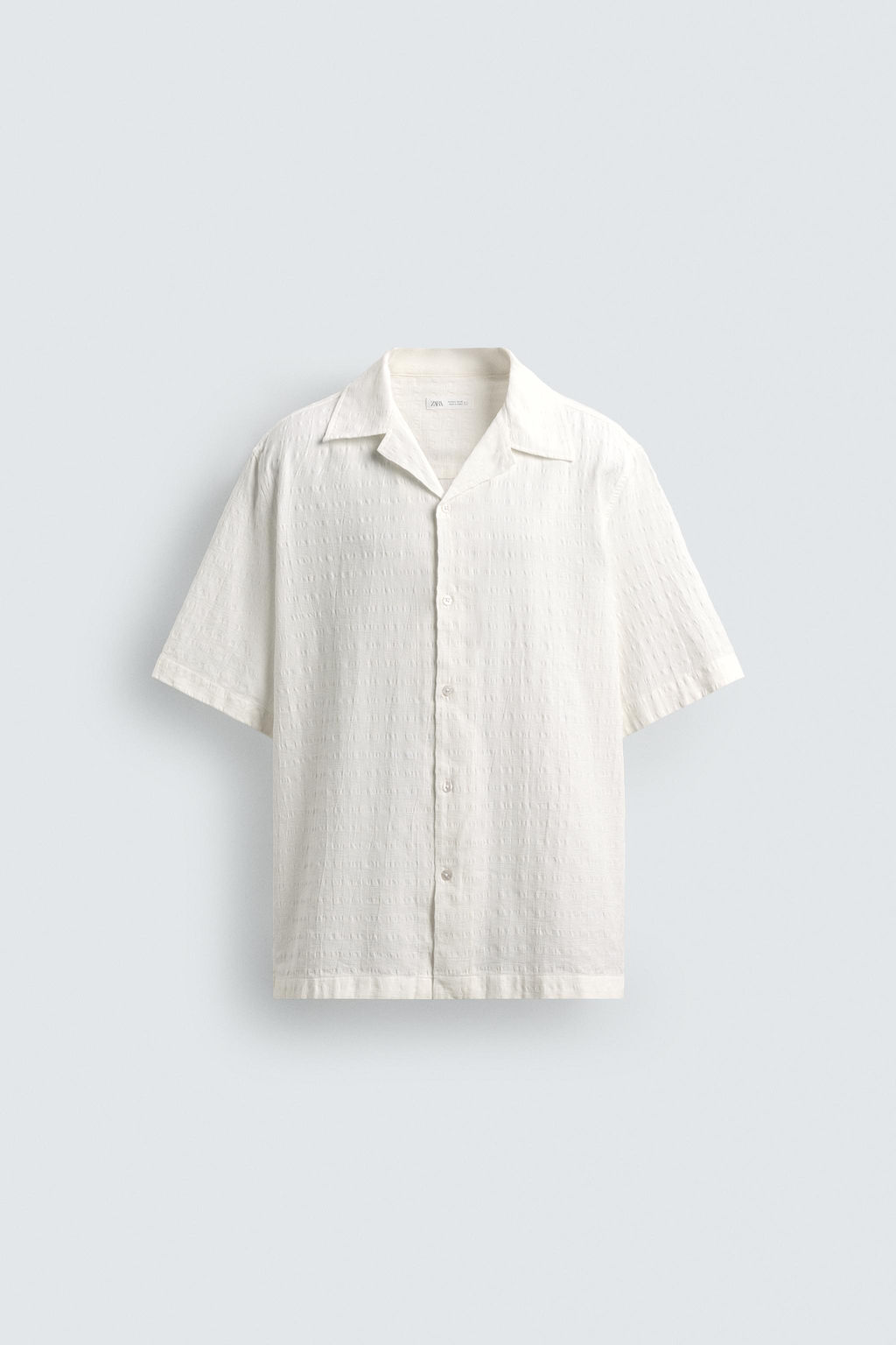 CAMISA JACQUARD CUADROS / Blanco - Zara фото 6