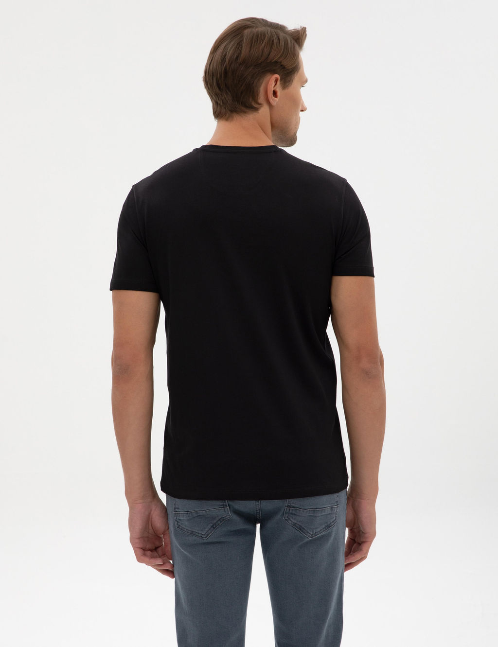 Siyah Slim Fit Basic Ti__rt - Pierre cardin фото 12