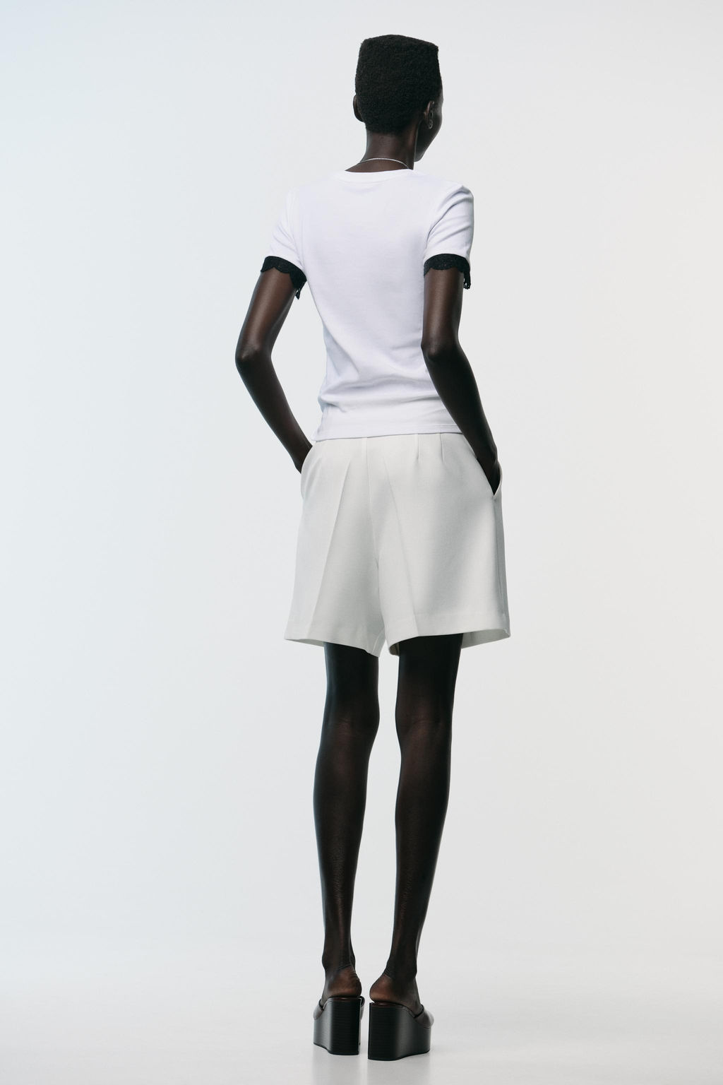 LACE SLEEVE T-SHIRT - Zara фото 4