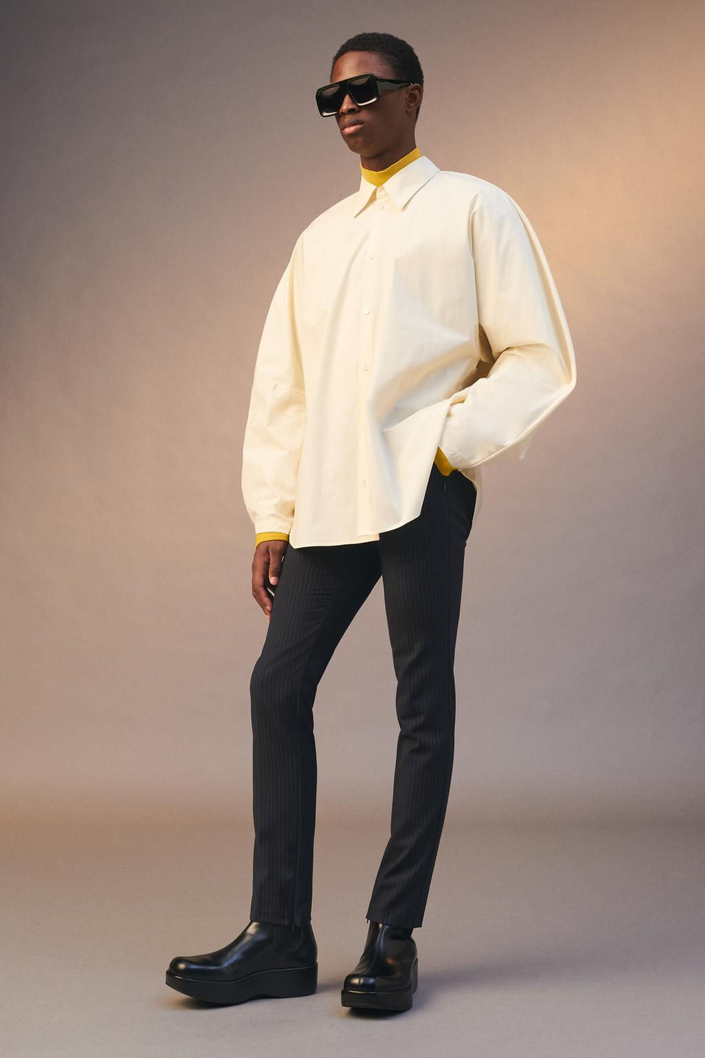 LIMITED EDITION PINSTRIPE SKINNY TROUSERS - Zara фото 2