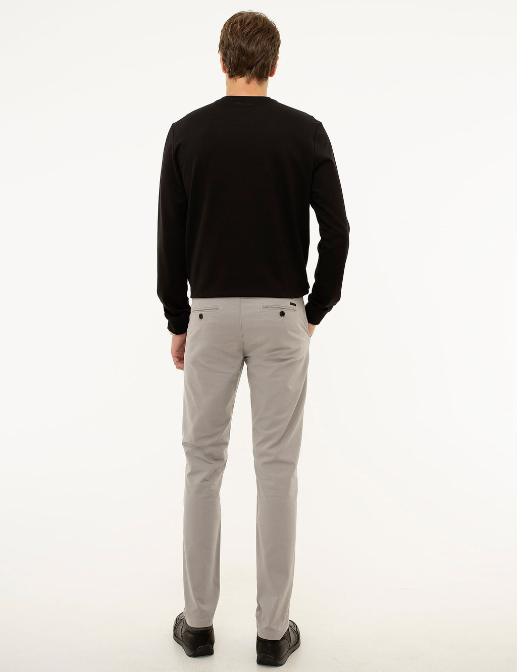 Gri Slim Fit Chino Pantolon
