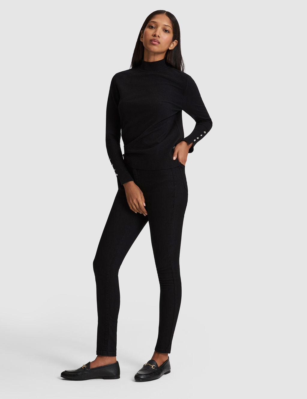 Siyah Skinny Fit Jean Pantolon