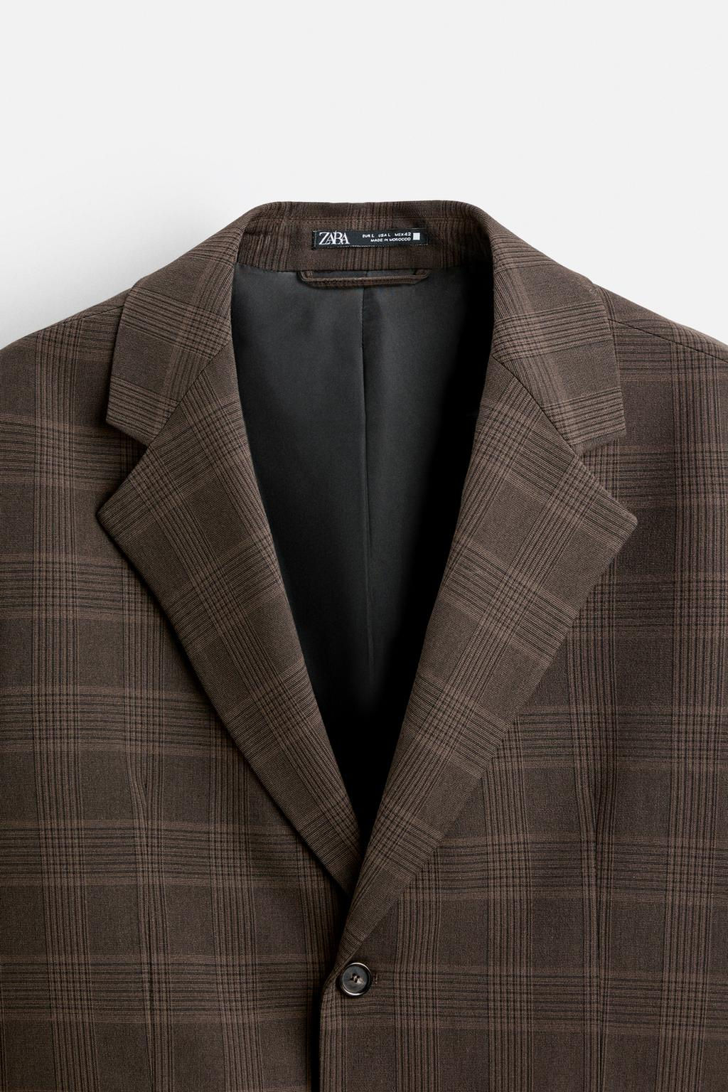 OVERSIZE CHECK BLAZER - Zara фото 8