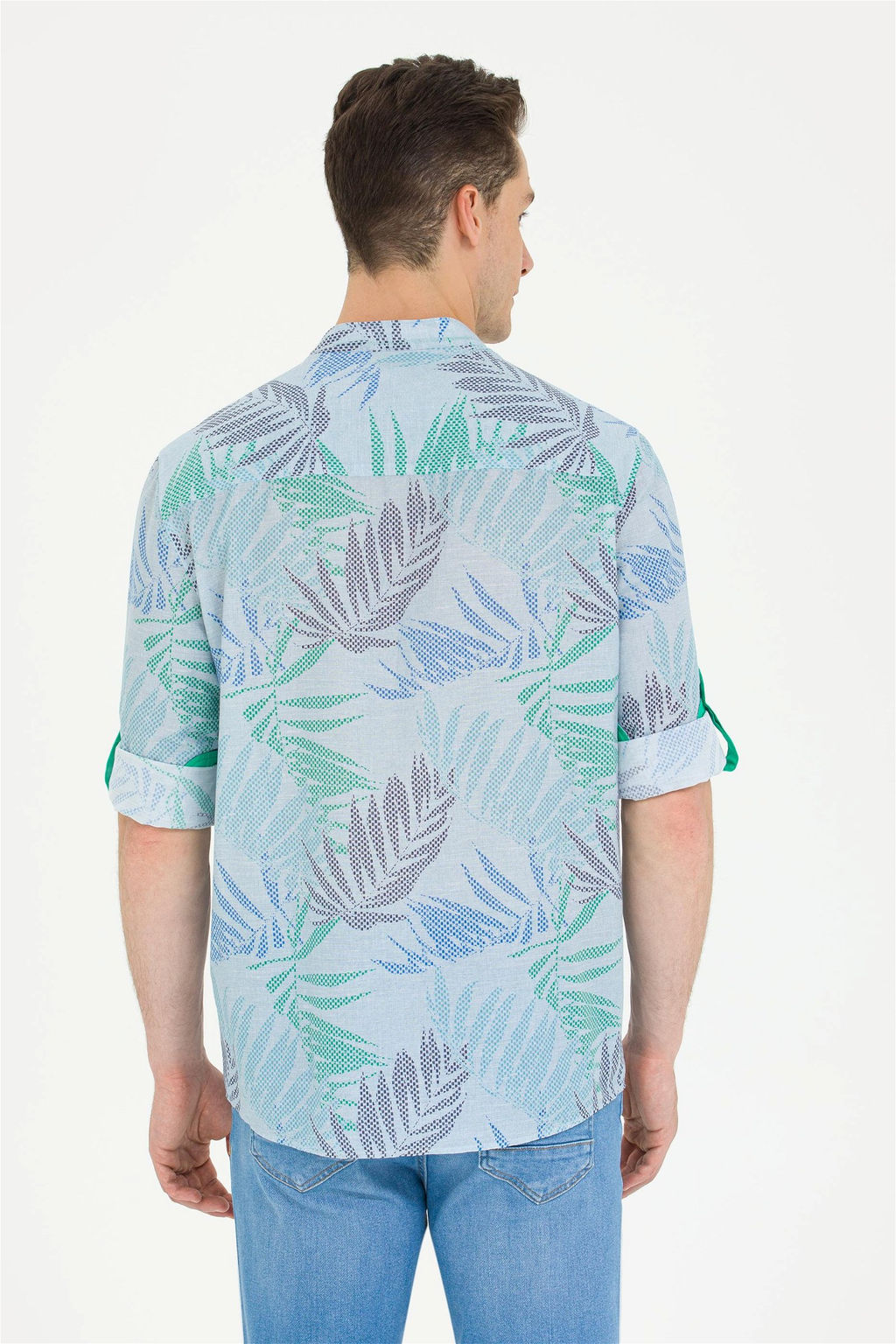 U. S. Polo Assn Мужская зеленая рубашка с длинным рукавом - U.s. polo assn фото 12