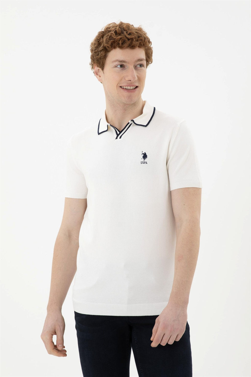 Мужской свитер цвета экрю - U.s. polo assn фото 3