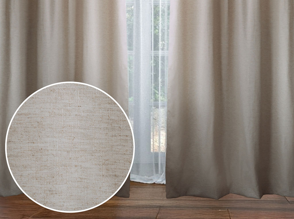 20ШС70-3-КВ 2341/010101 Комплект штор 270x150 - 2 шт. лён - Текс-дизайн фото 2