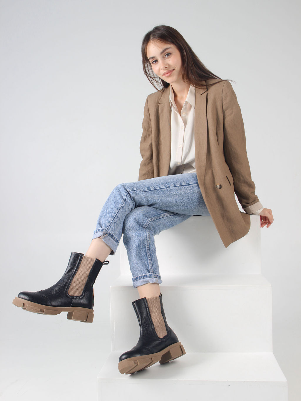 Челси 360.P.21074nut. черный макс какао/Байка