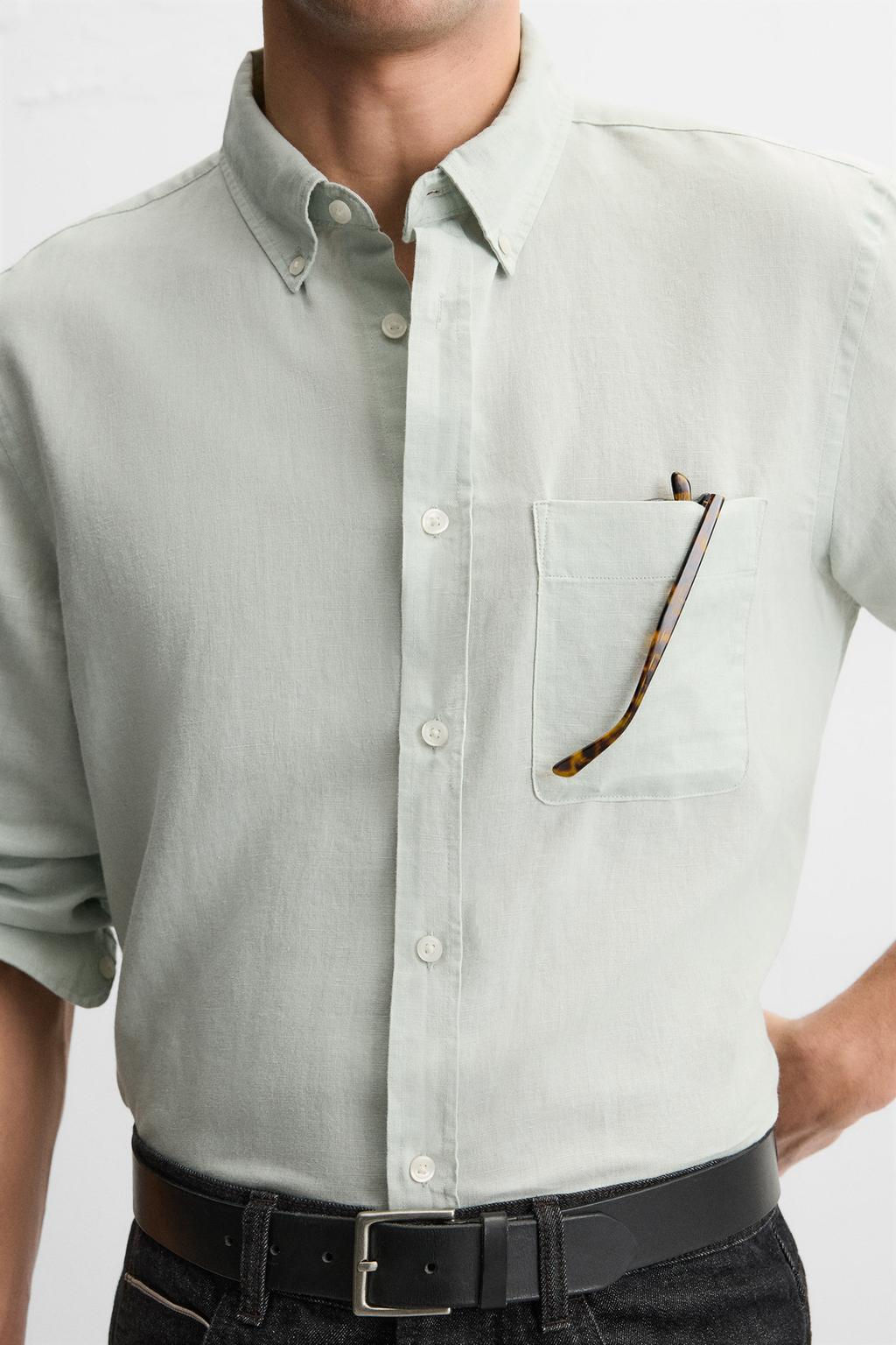 LINEN/COTTON SHIRT - Zara фото 15