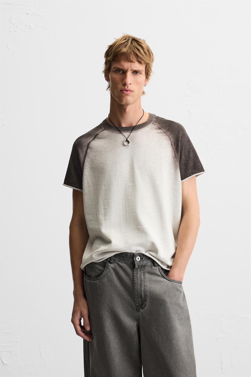 SPRAY PRINT KNIT T-SHIRT - Zara фото 2