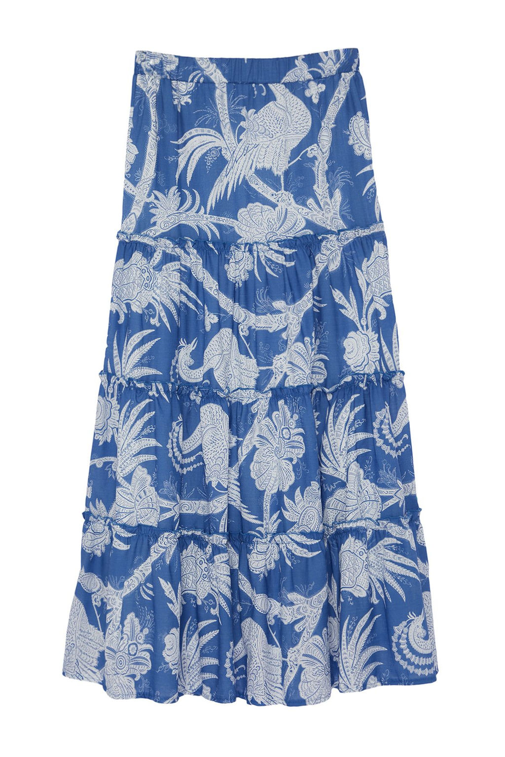 Lacivert Desenli Klos Maxi Boy Dokuma Etek TWOSS24ET00183 - Trendyolmilla фото 7