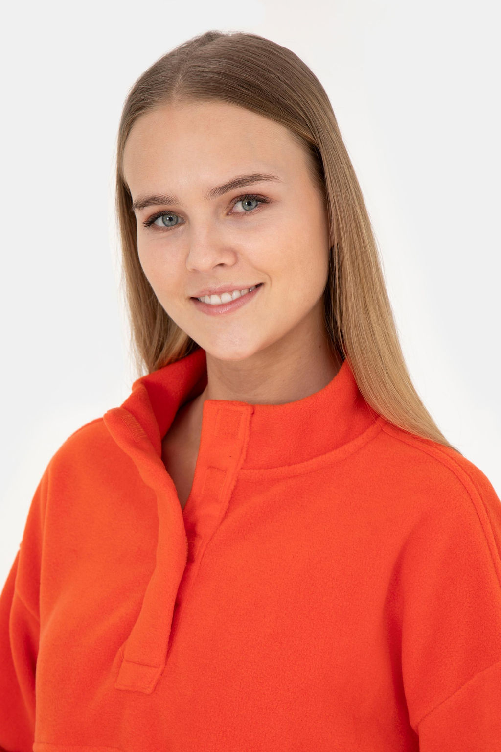 Женский оранжевый свитшот с воротником стойкой Неожиданная скидка в корзине - U.s. polo assn фото 2