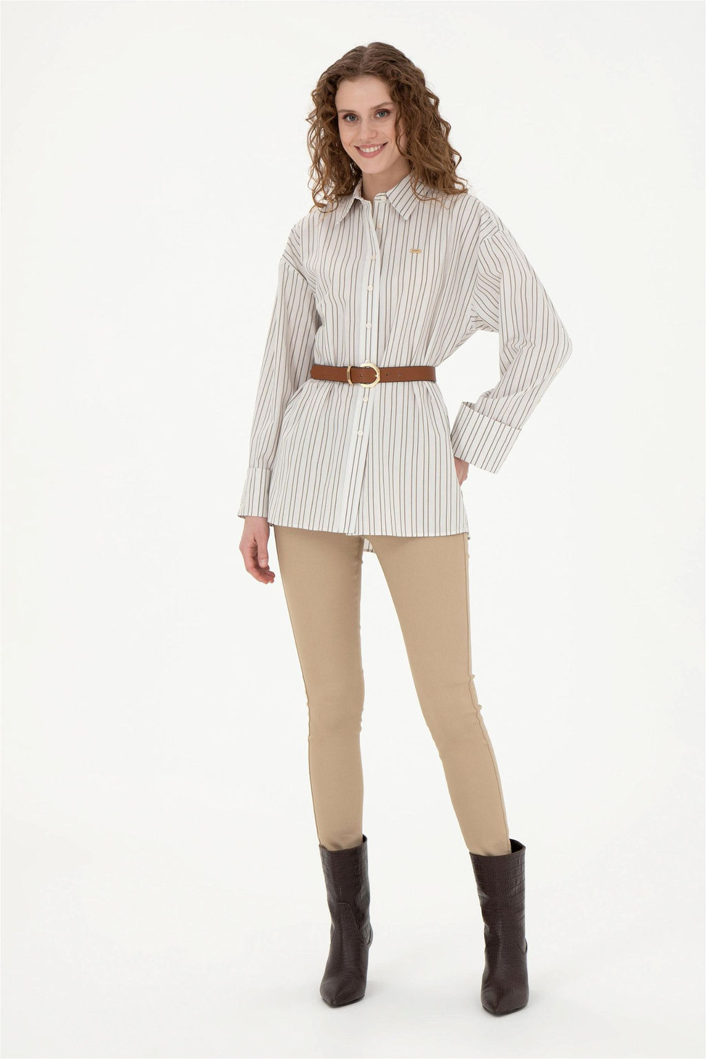 U. S. Polo Assn Женская рубашка с длинным рукавом Stone - U.s. polo assn фото 11