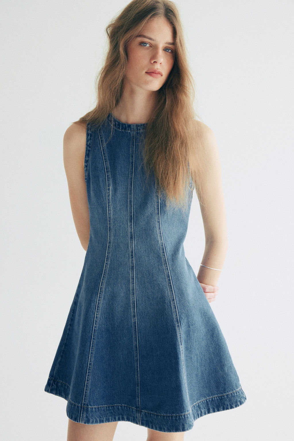 Vestido denim con falda acampanada - H&m фото 4