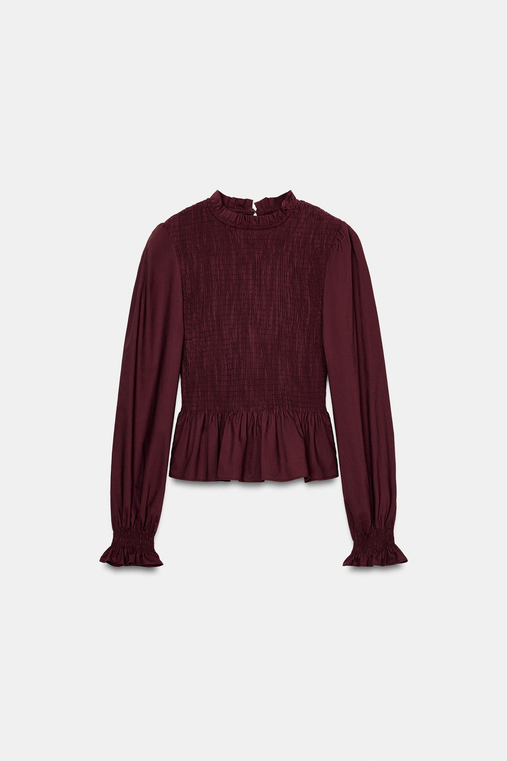CAMISA NIDO DE ABEJA / Burgundy - Zara фото 7