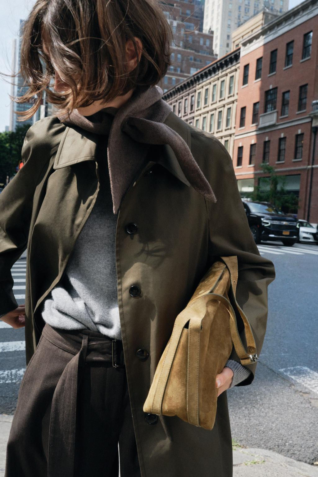 ZW COLLECTION WATER-REPELLENT TRENCH COAT - Zara фото 6