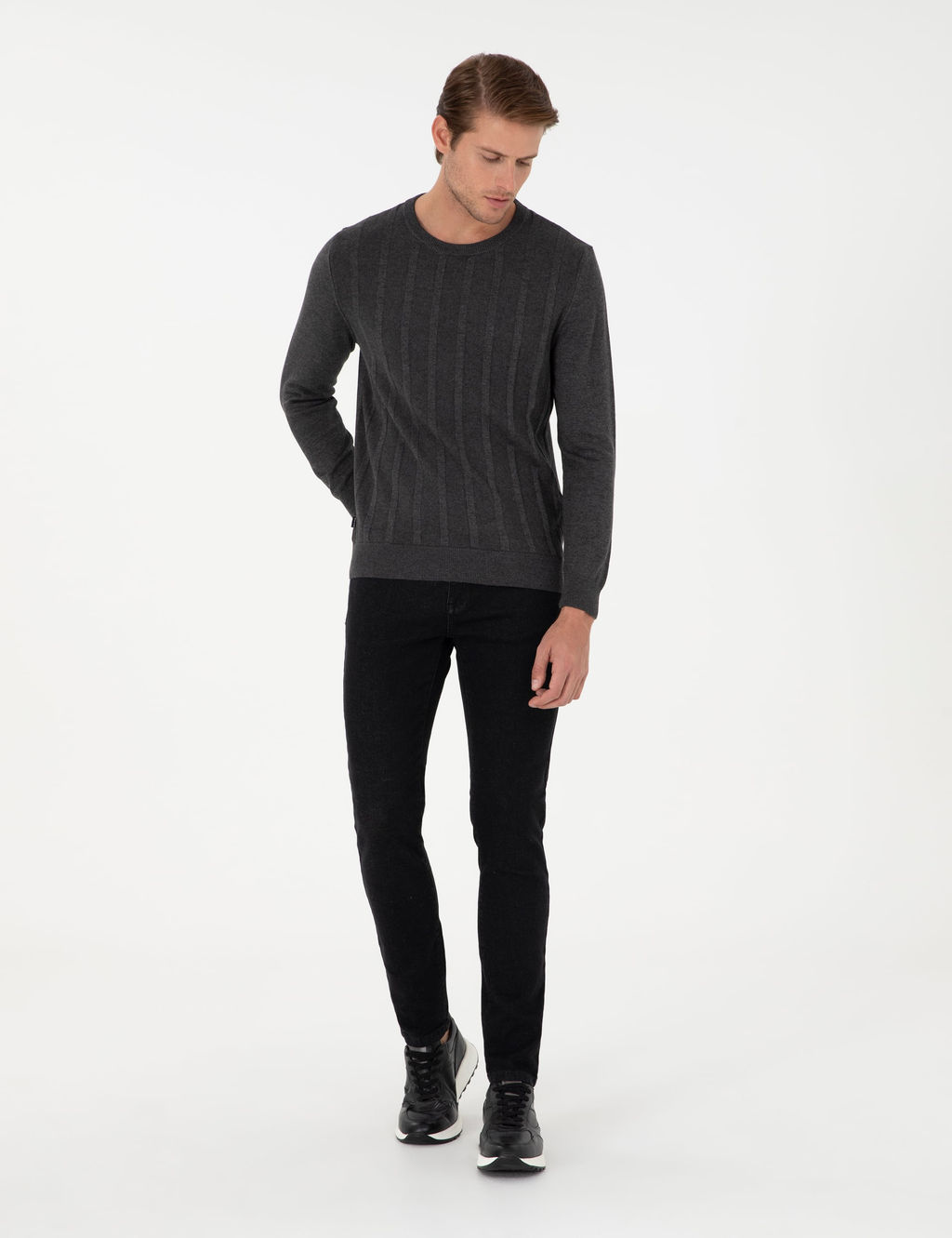 Siyah Slim Fit Jean Pantolon