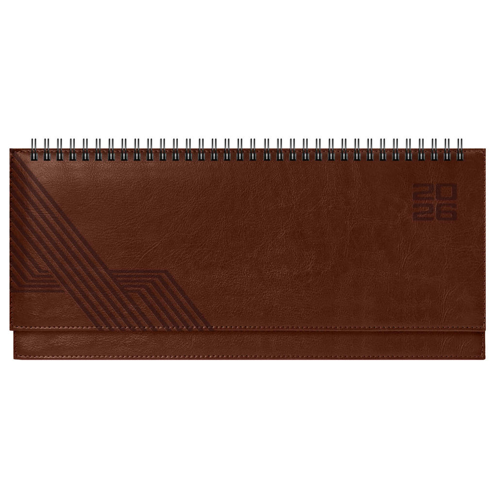 Планинг датированный 2026 ESCALADA, 310x130 мм, 64 л., арт. 70322/ 15 САРИФ КОРИЧНЕВЫЙ