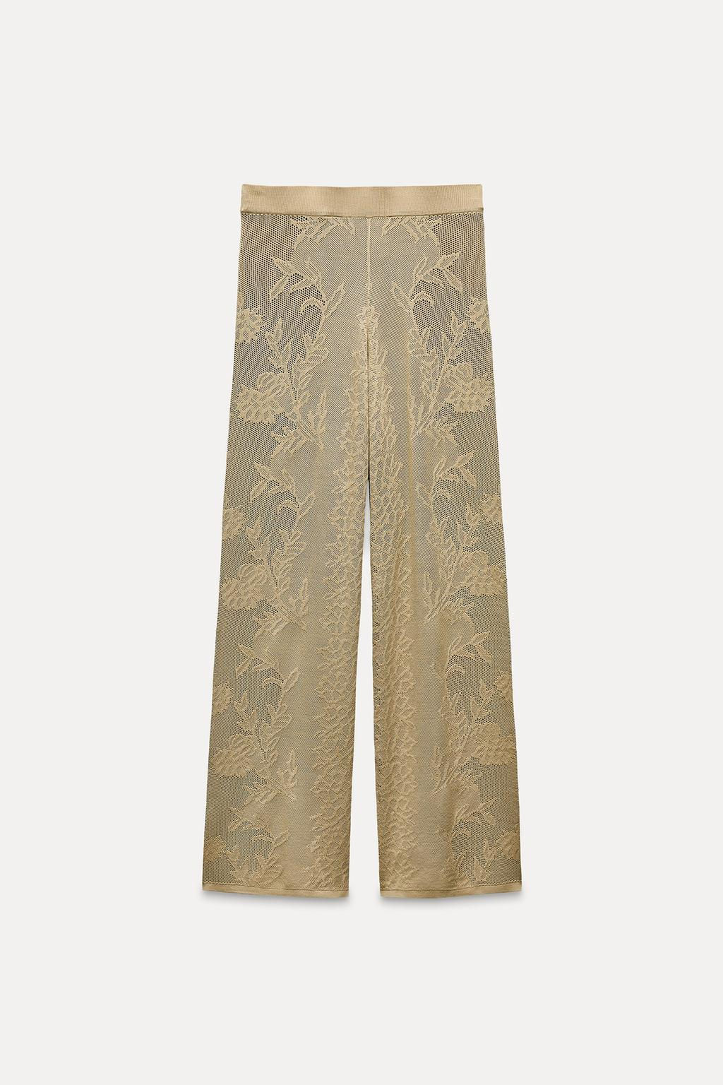 JACQUARD KNIT TROUSERS - Zara фото 6