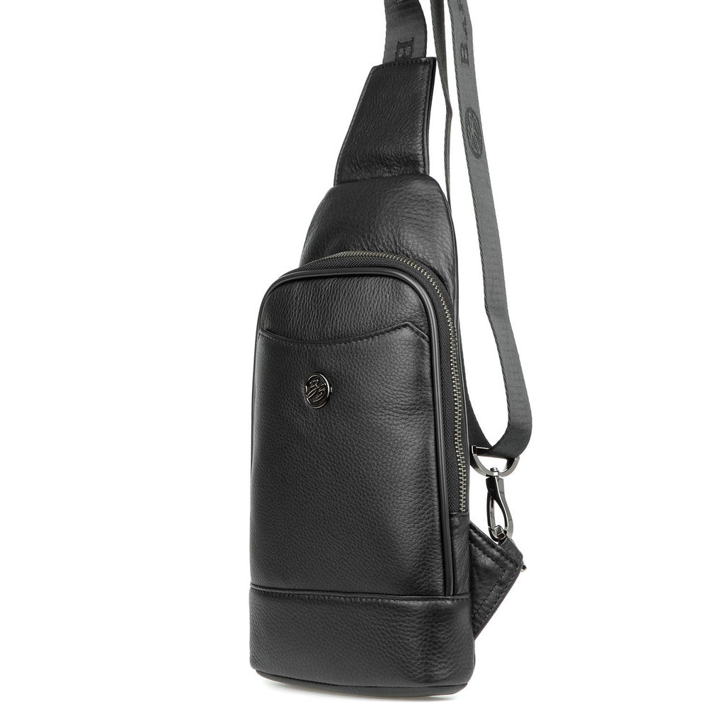 Мужская кожаная сумка-слинг - Barcelo biagi фото 2