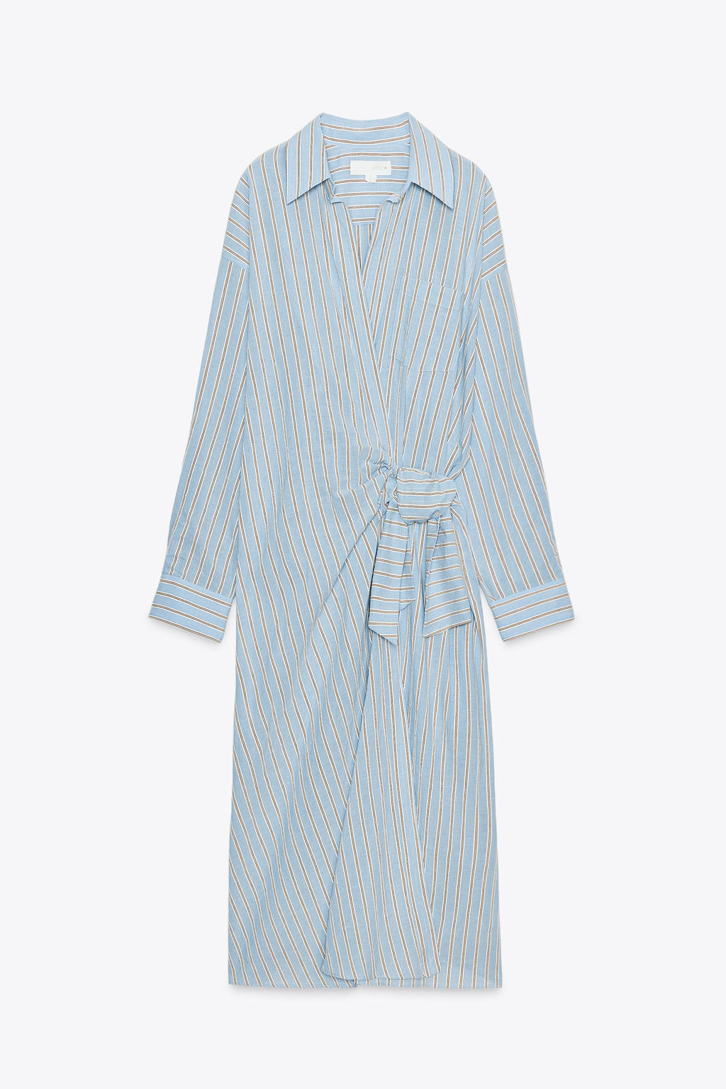 ZW COLLECTION STRIPED WRAP DRESS - Zara фото 16