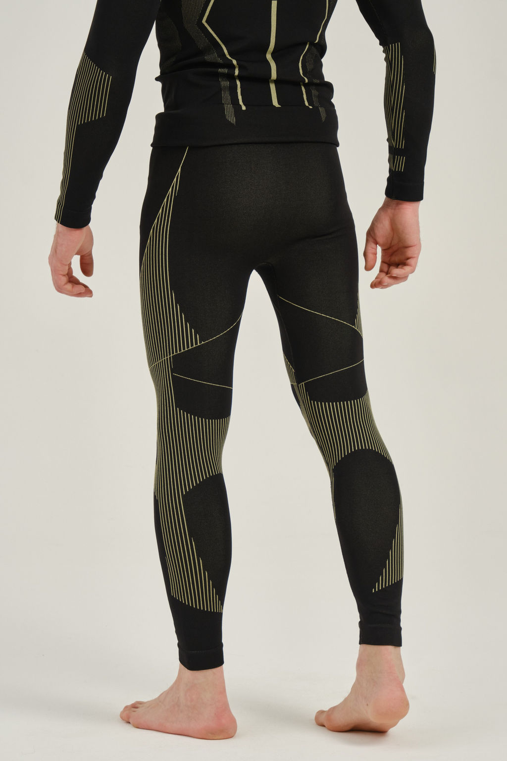 Тайтсы GUANJUN Черный/Желтый - Anta фото 6