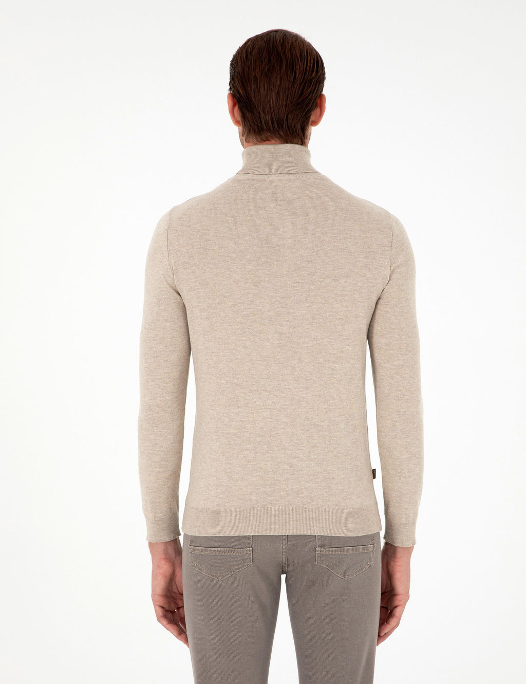 Kum Melanj Slim Fit Bal_k__ Yaka Basic Triko Kazak - Pierre cardin фото 5