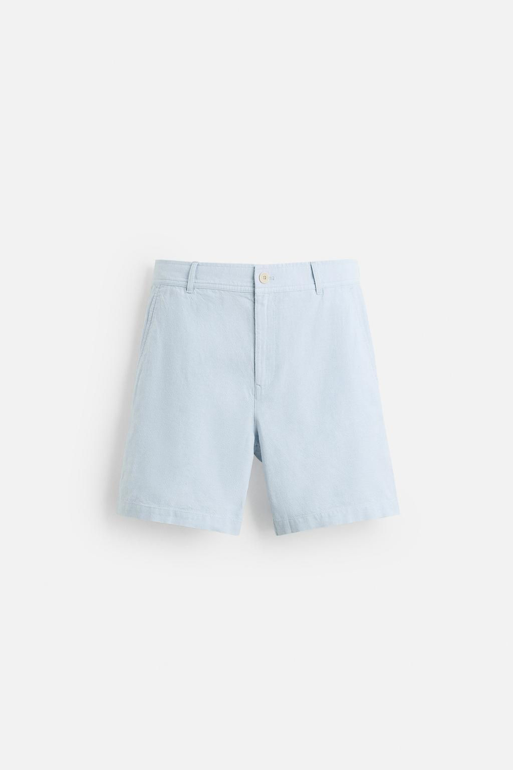 COTTON/LINEN BERMUDA SHORTS - Zara фото 35
