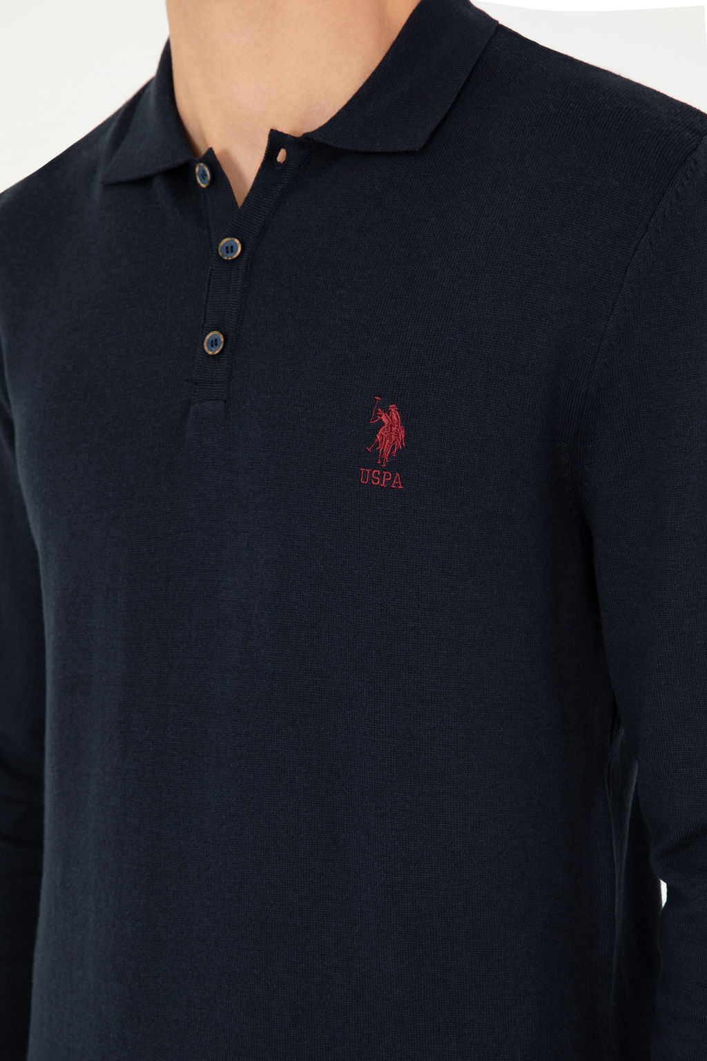Мужской темно-синий базовый свитер Неожиданная скидка в корзине - U.s. polo assn фото 14