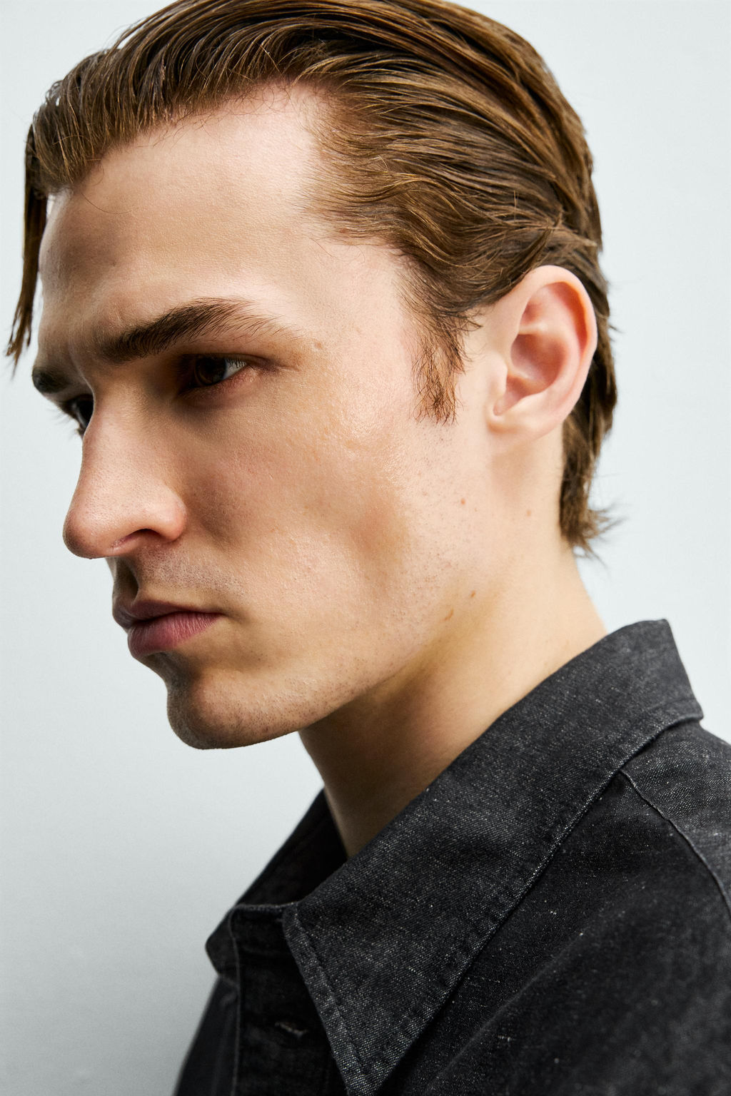 CAMISA DENIM ALGOD?N - LINO / Negro - Zara фото 5