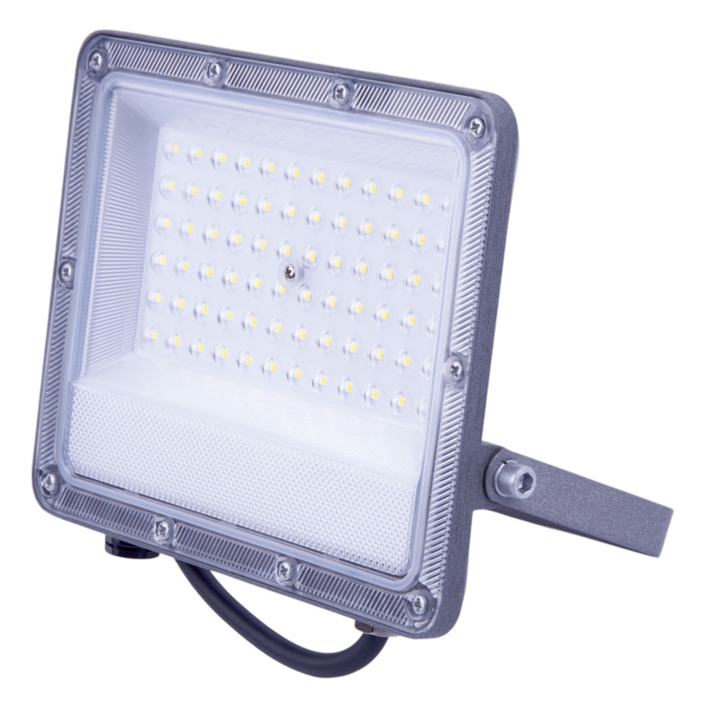 ULF-F52D-50W/6500K IP65 200-240V GREY Прожектор светодиодный. Дневной свет (6500K). Угол 90 градусов. Корпус серый. TM Uniel