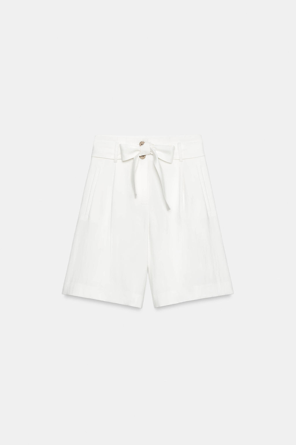 BERMUDA CINTUR?N LAZADA / Blanco - Zara фото 7