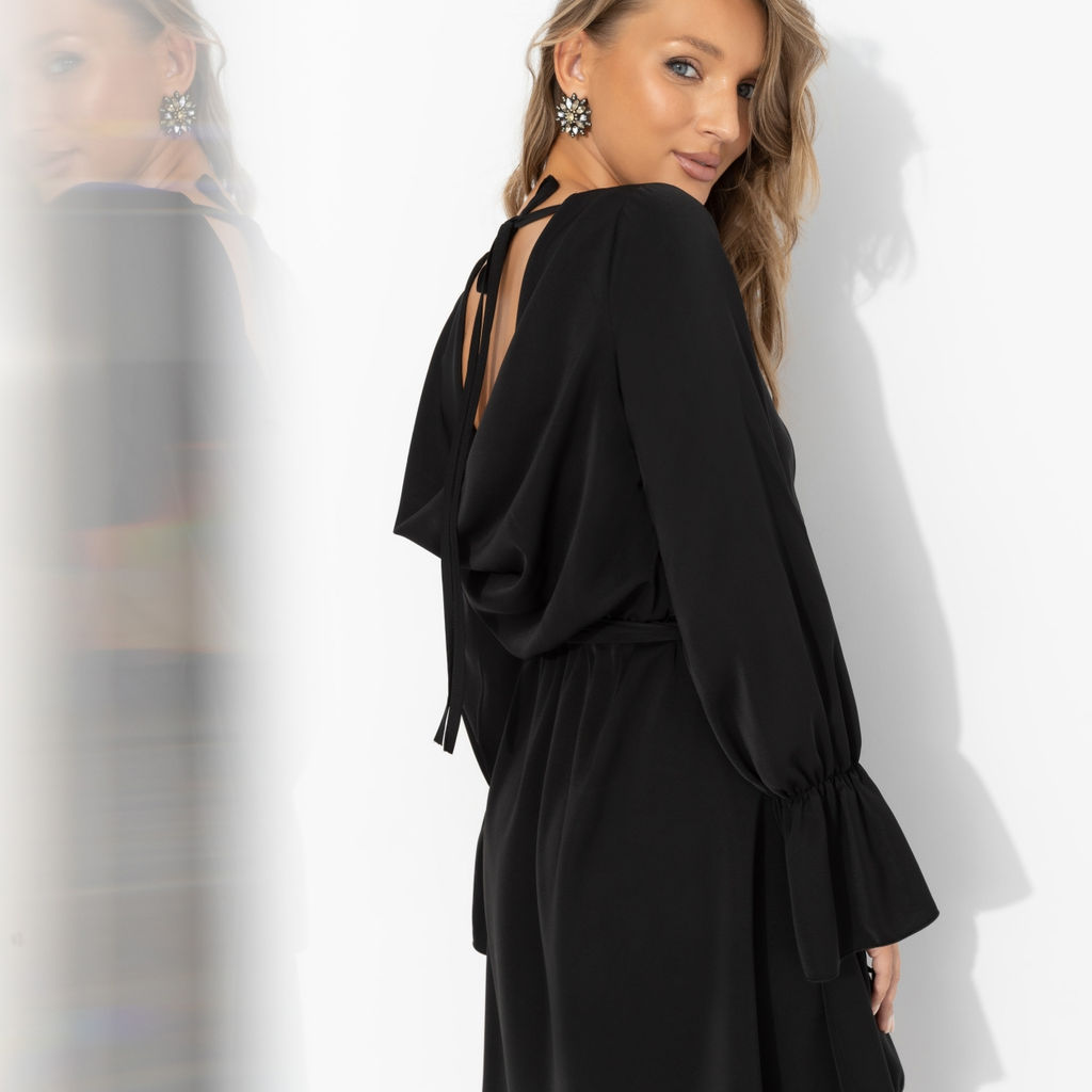 Платье с акцентными рукавами, Люксовый выход (гранд, с поясом) - Charutti фото 3