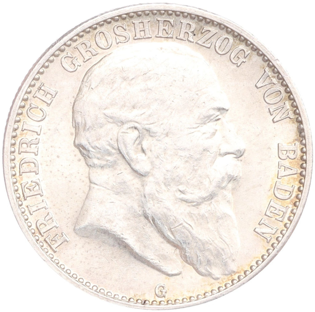 2 марки 1907 года G Германия (Баден)