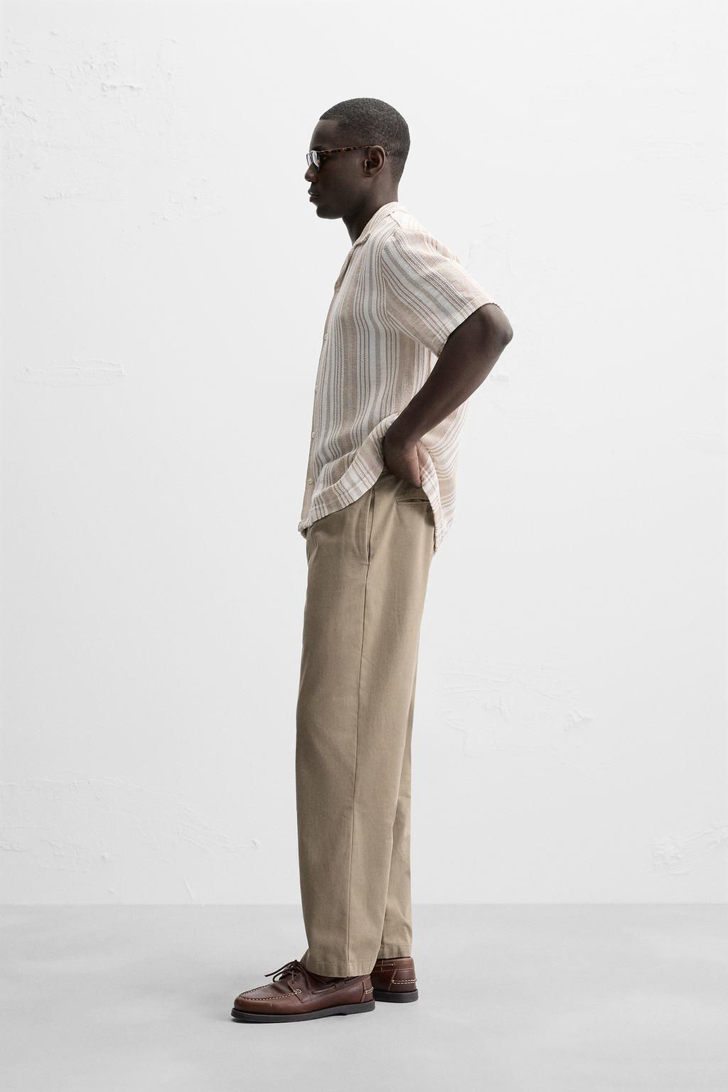 STRIPED TEXTURED SHIRT - Zara фото 4