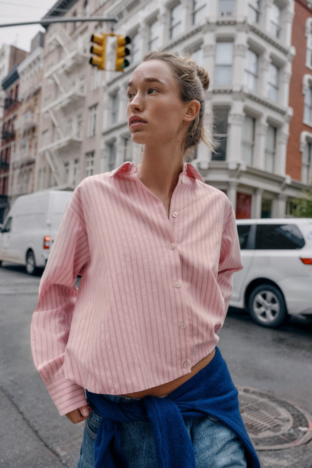 STRIPED BALLOON OXFORD SHIRT - Zara фото 3