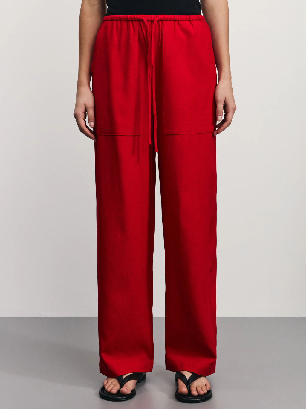 Широкие брюки изо льна / Zarina фото 2