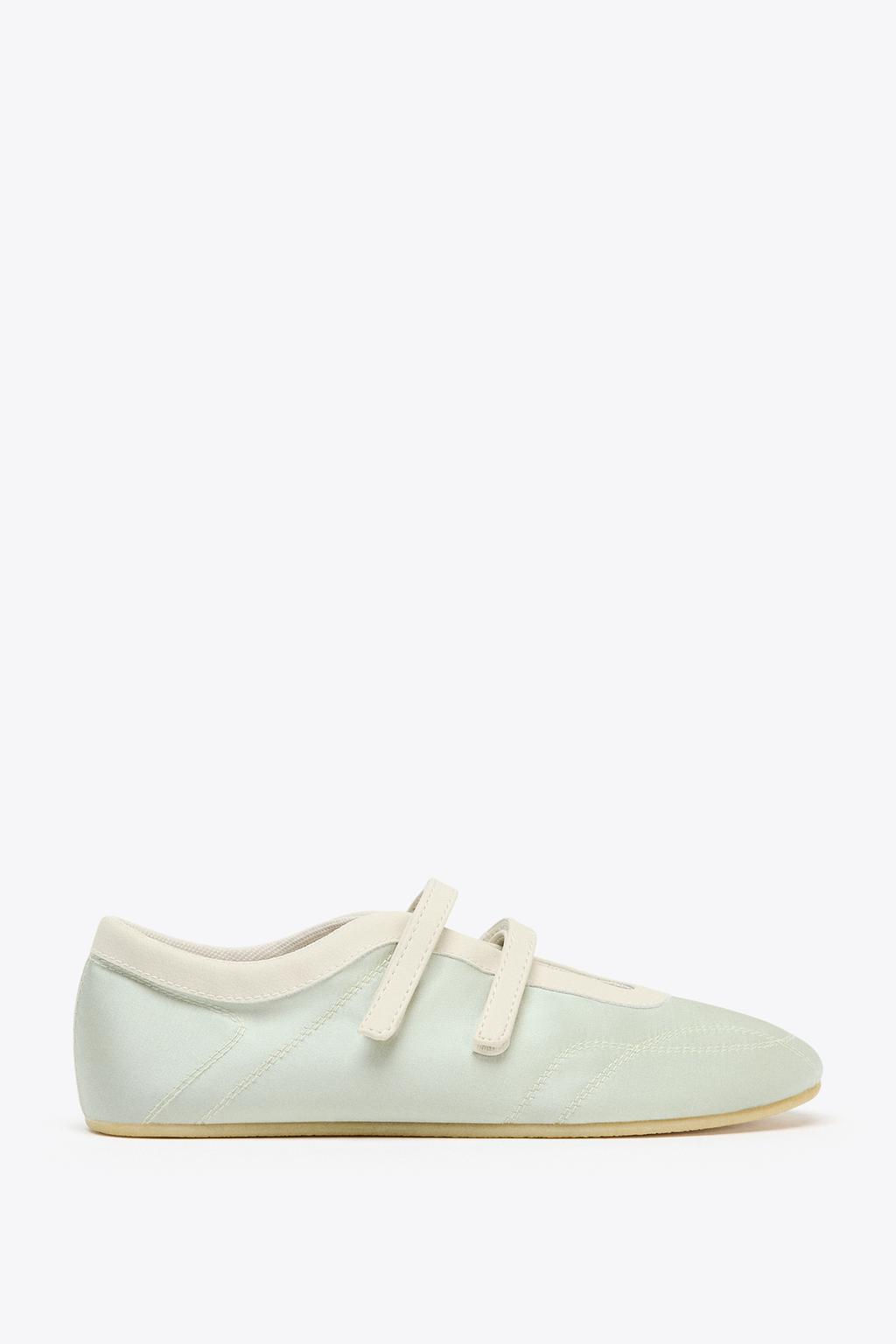 SATIN EFFECT TOPSTITCHED BALLERINAS - Zara фото 19
