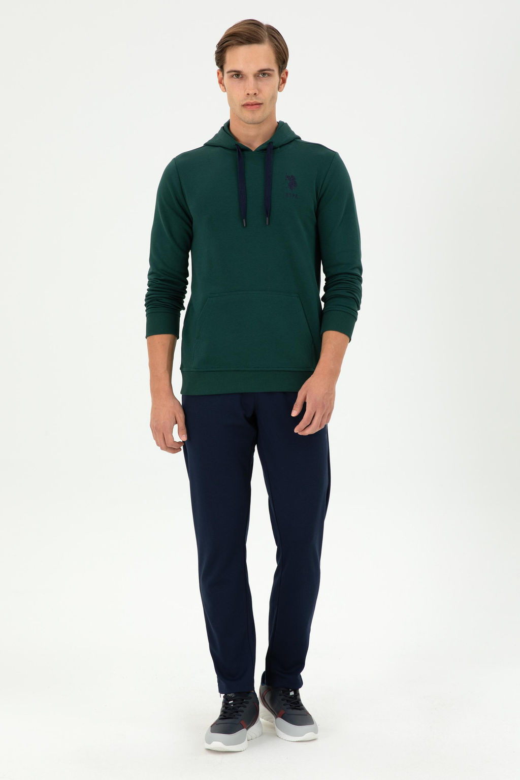 Мужской темно-зеленый базовый свитшот Неожиданная скидка в корзине - U.s. polo assn фото 4