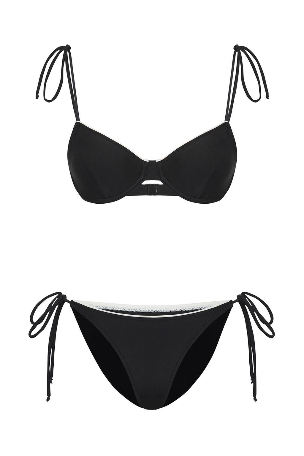 TRENDYOLMILLA Siyah Balconette Kontrast Biyeli Regular Pretty Bikini Tak?m? TBESS25BT00073  фото 10