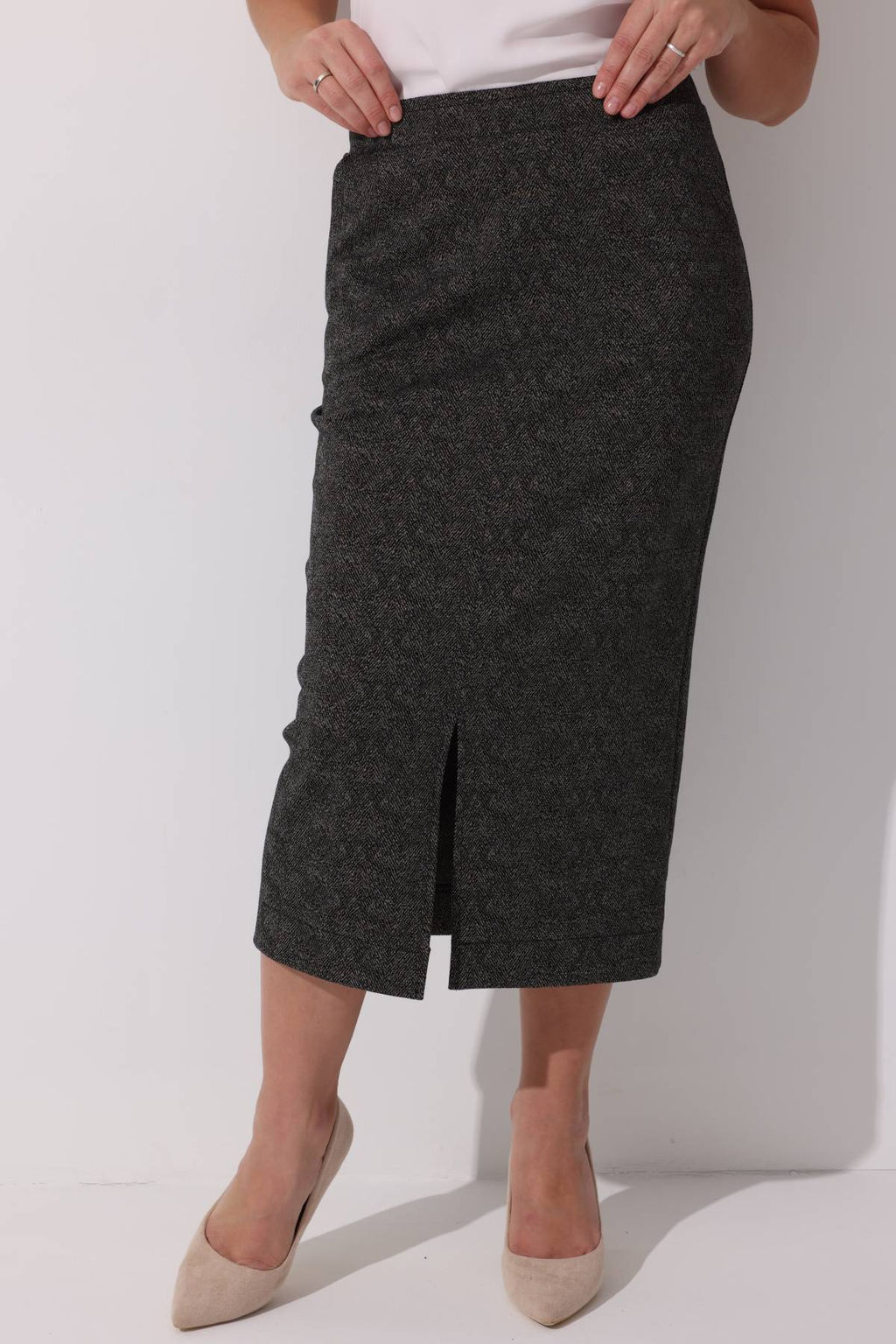 Юбка женская 144/04/Черный, коричневый - Rise фото 2