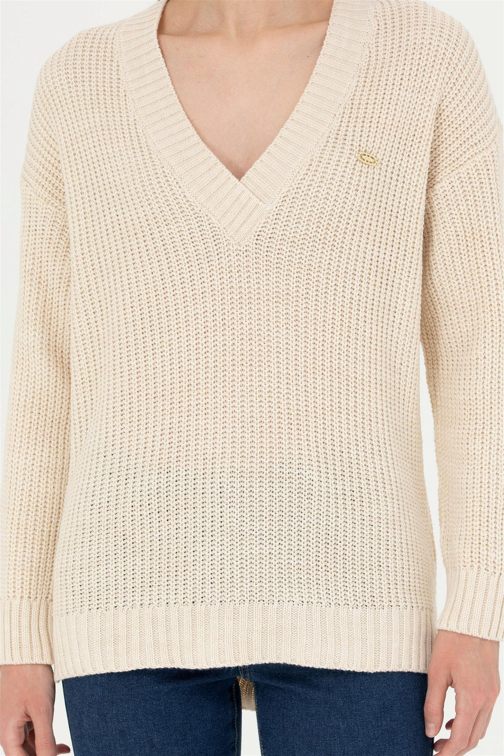 Женский свитер из каменного меланжа - U.s. polo assn фото 6